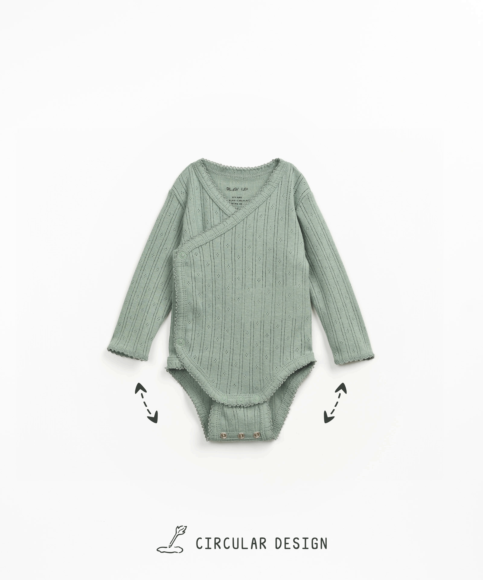 Bodysuit with wrap-over opening