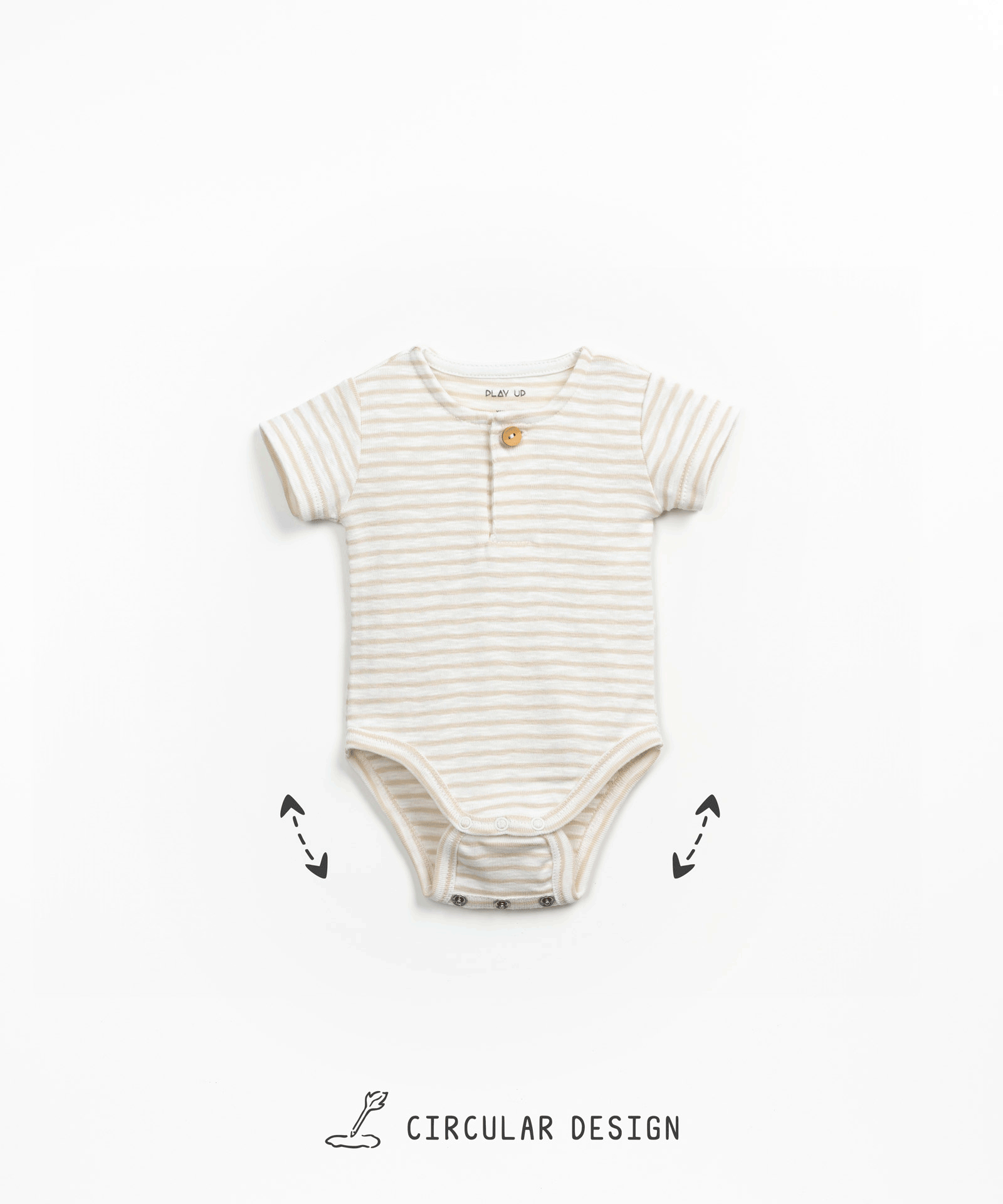 Striped organic cotton bodysuit