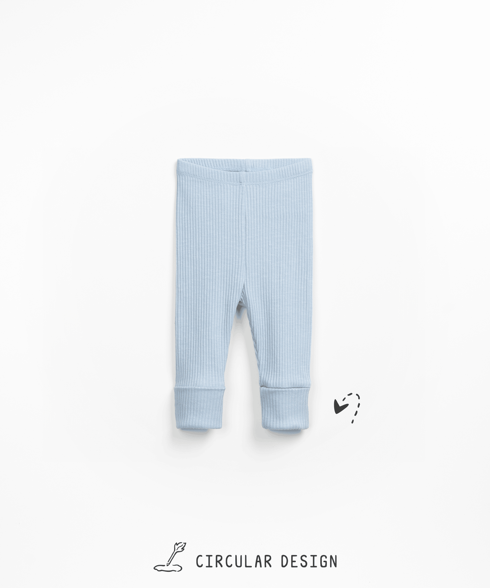Ribbed leggings in a blend of organic cotton and elastane