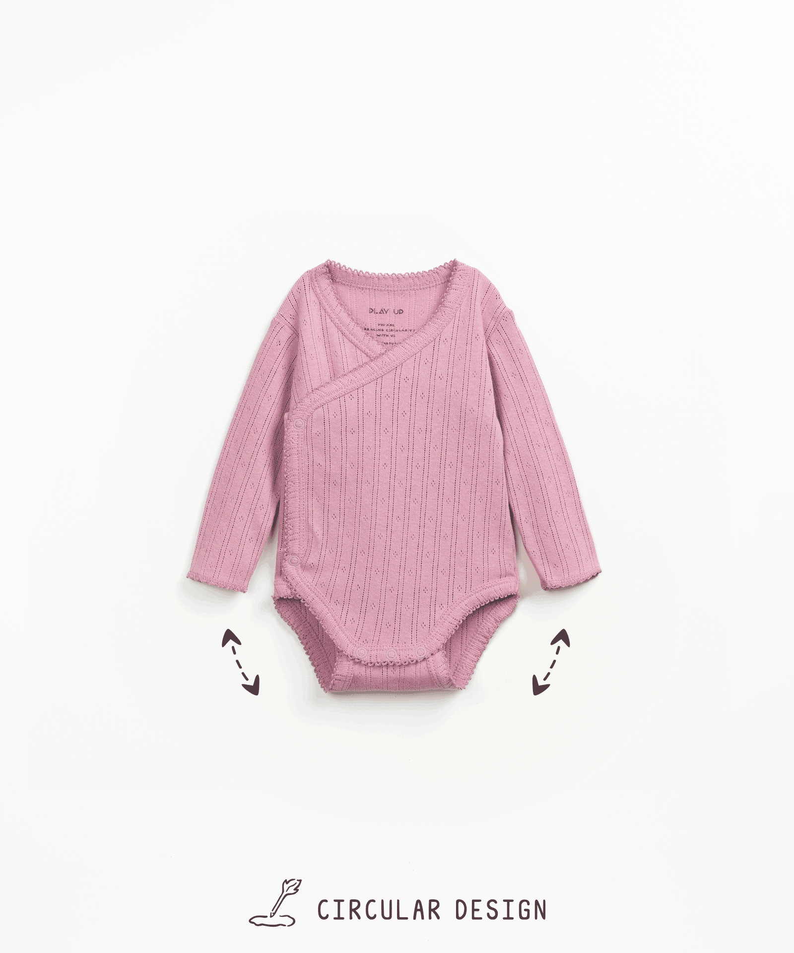 Bodysuit with wrap-over opening