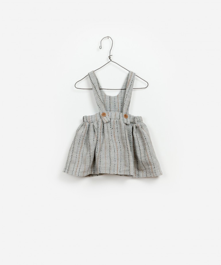 Printed Woven Dungaree Skirt