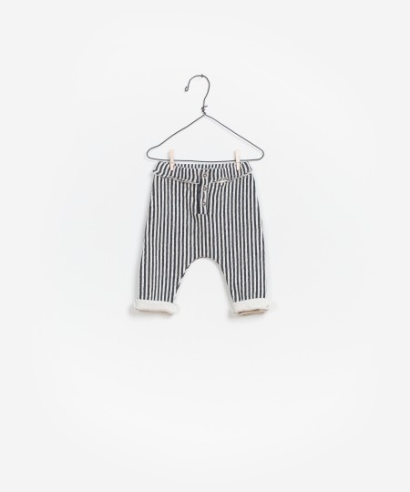 Striped Double Face Trousers - Image product