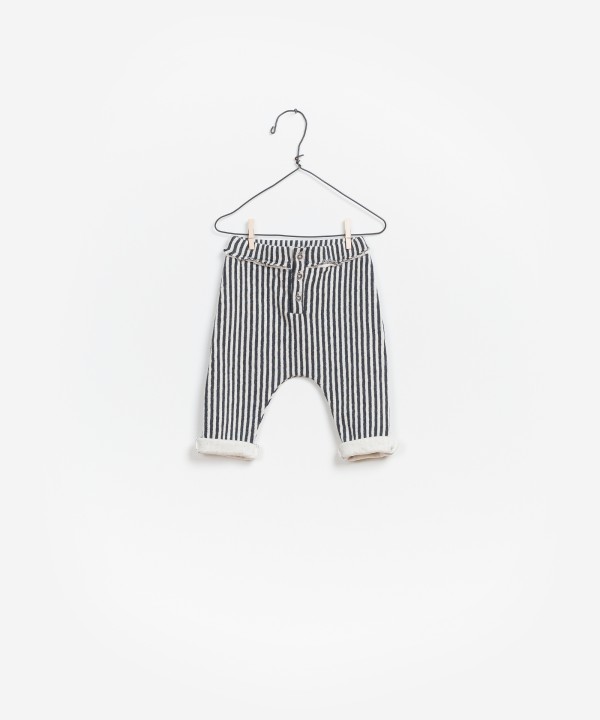 Striped Double Face Trousers