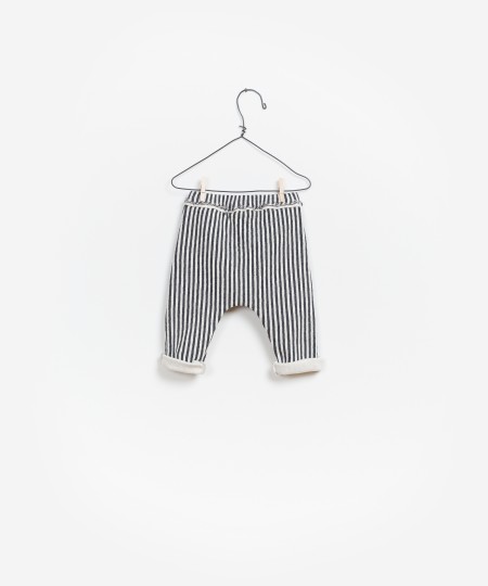 Striped Double Face Trousers