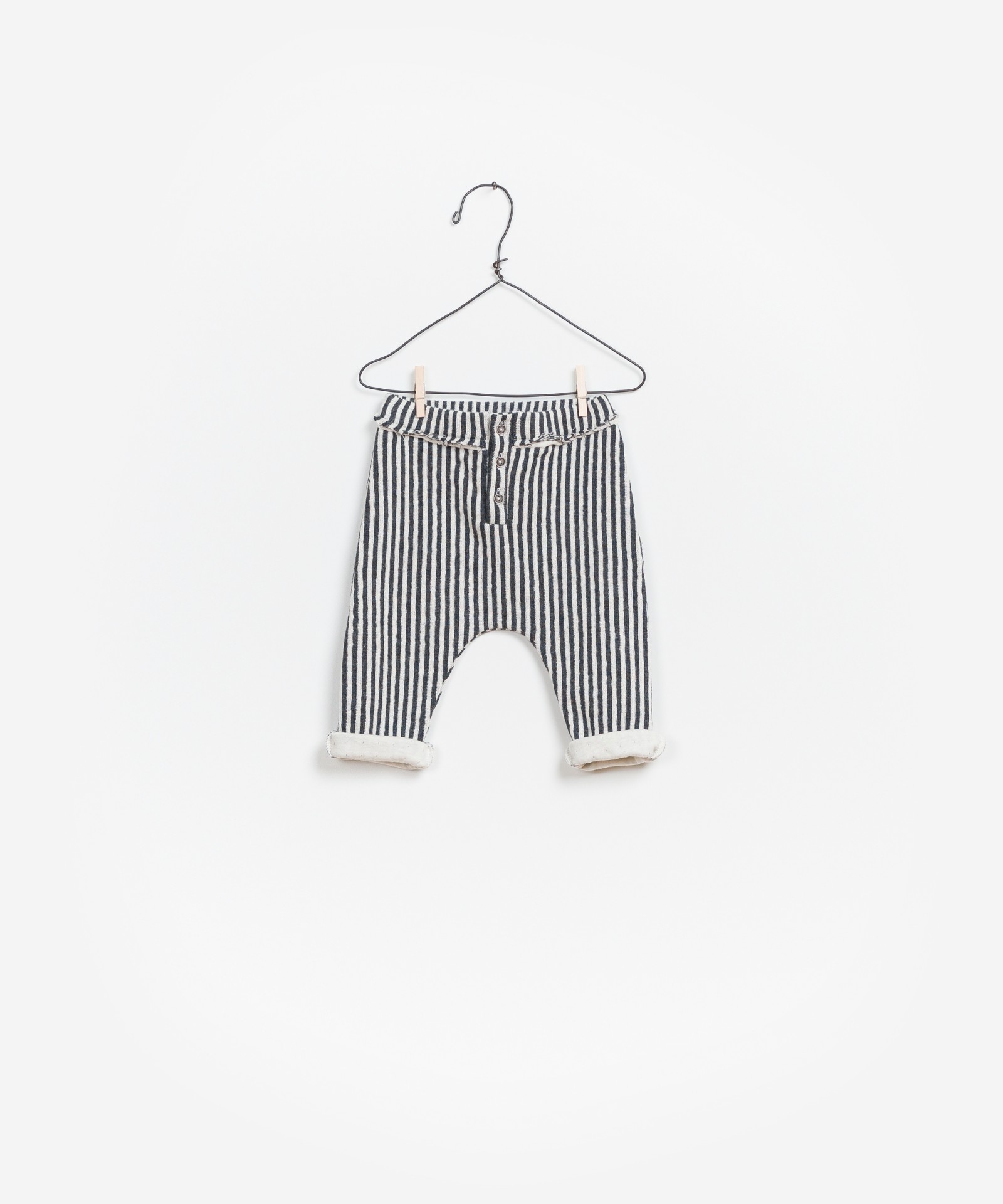 Striped Double Face Trousers