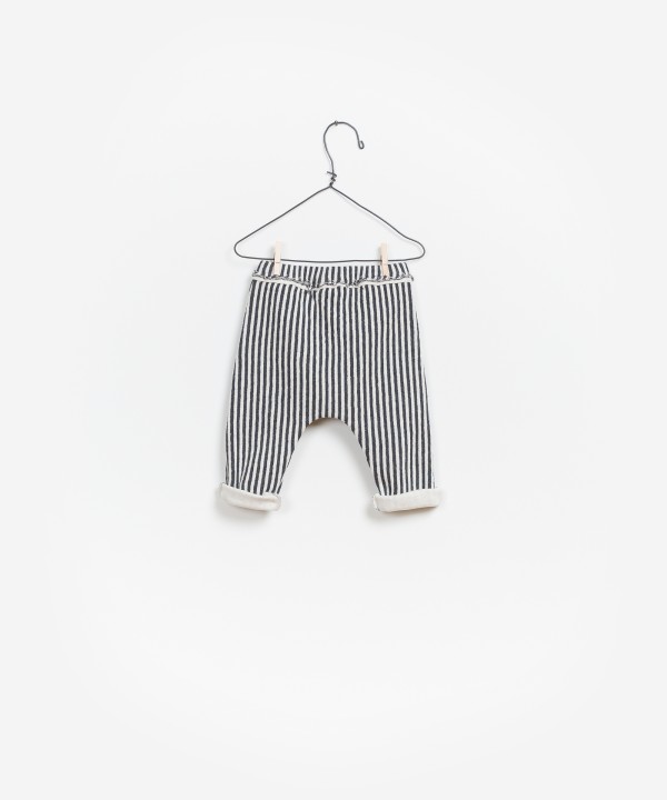 Striped Double Face Trousers