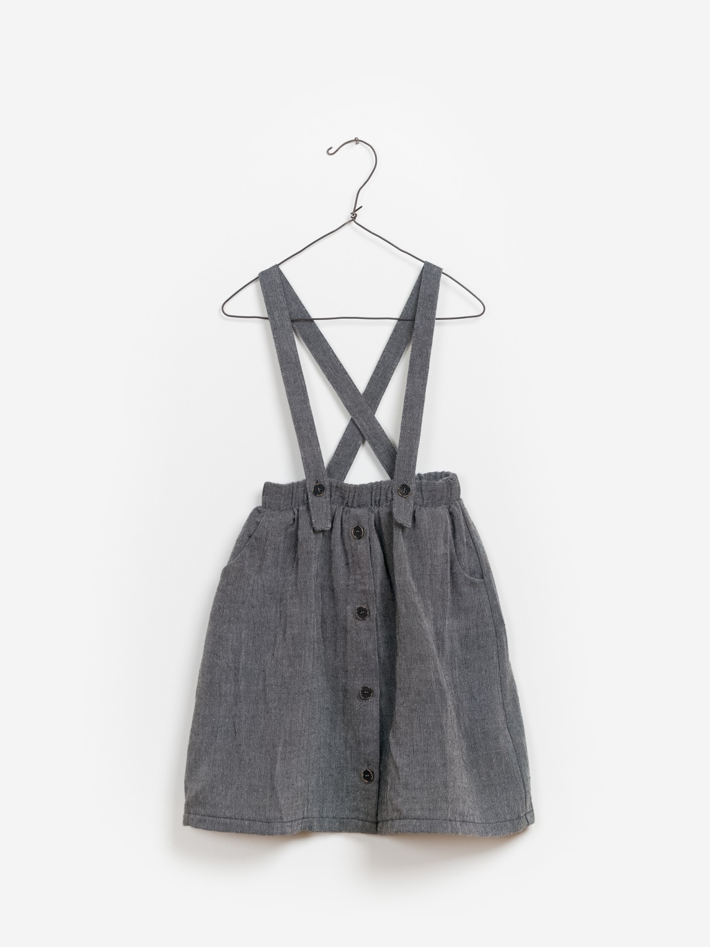 Woven Dungaree Skirt