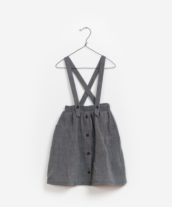 Woven Dungaree Skirt