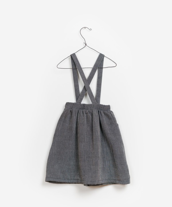 Woven Dungaree Skirt