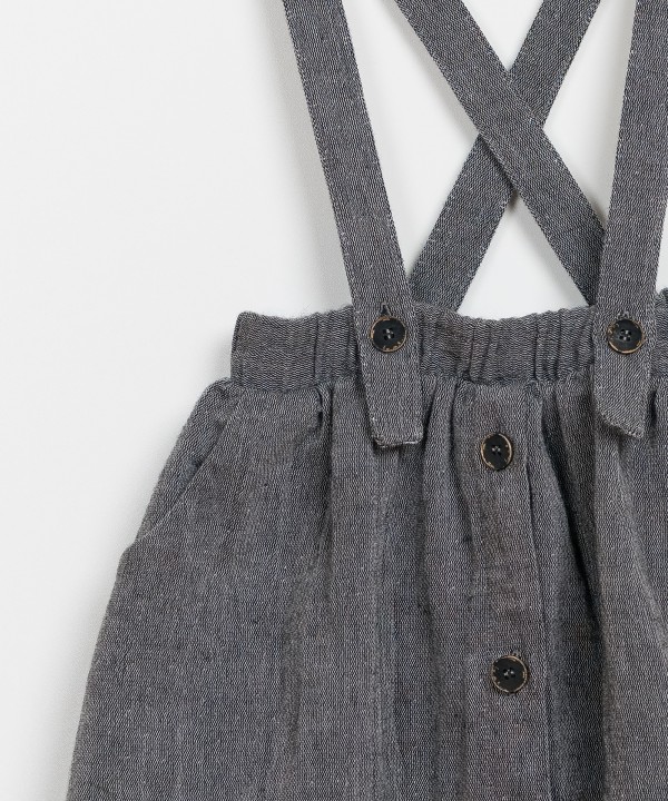 Woven Dungaree Skirt