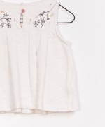 Organic cotton embroidered blouse