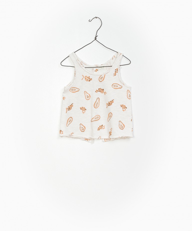 Printed Flam� Jersey Singlet