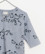 Printed long-sleeved sweater