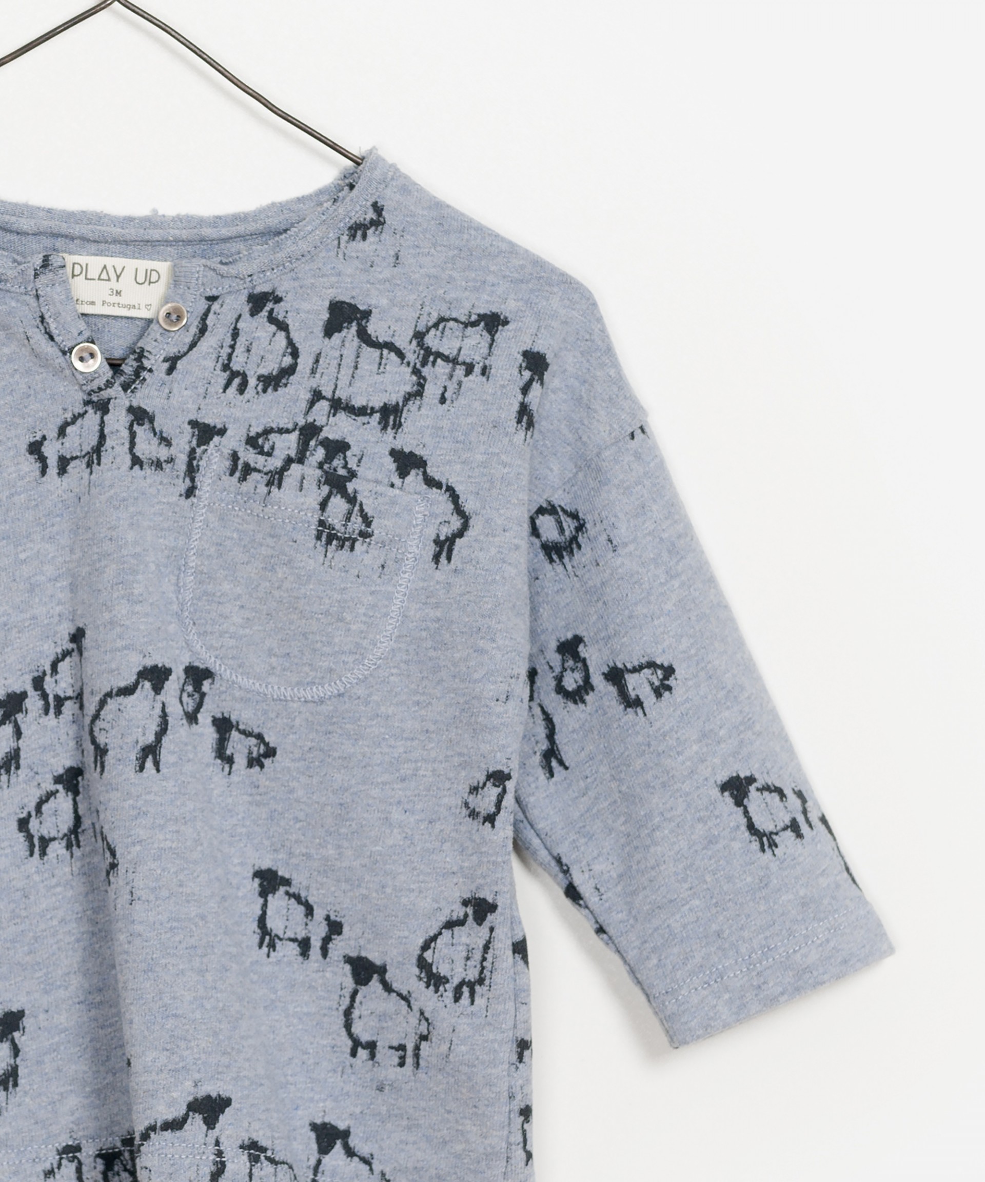 Printed long-sleeved sweater