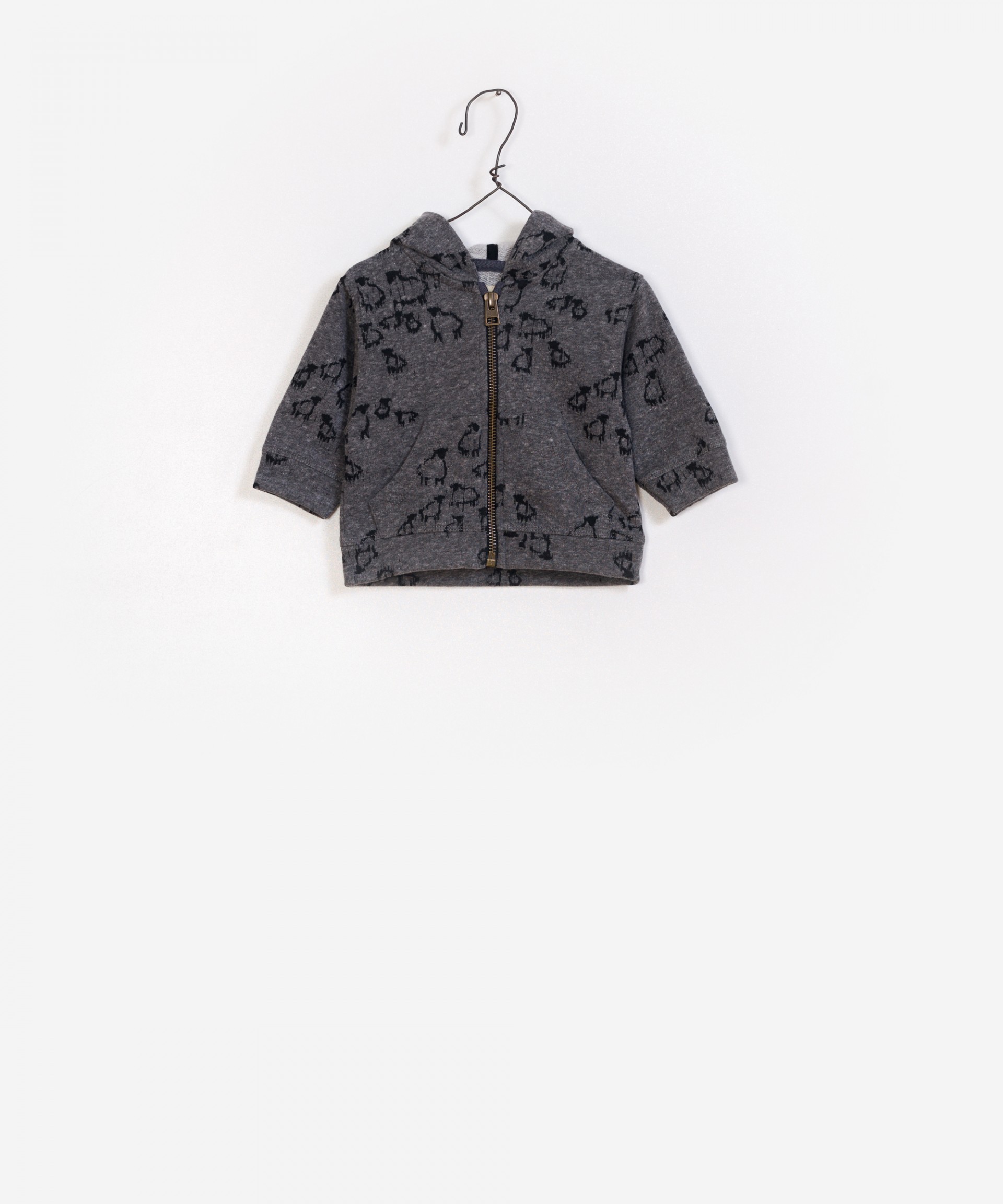 Casaco Felpa Estampado Capuz