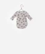 Body decote envelope canelado e estapado total