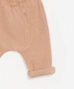 Cal�as de malha canelada, el�stico na cintura