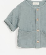 Camisa com relevo em algod�o org�nico