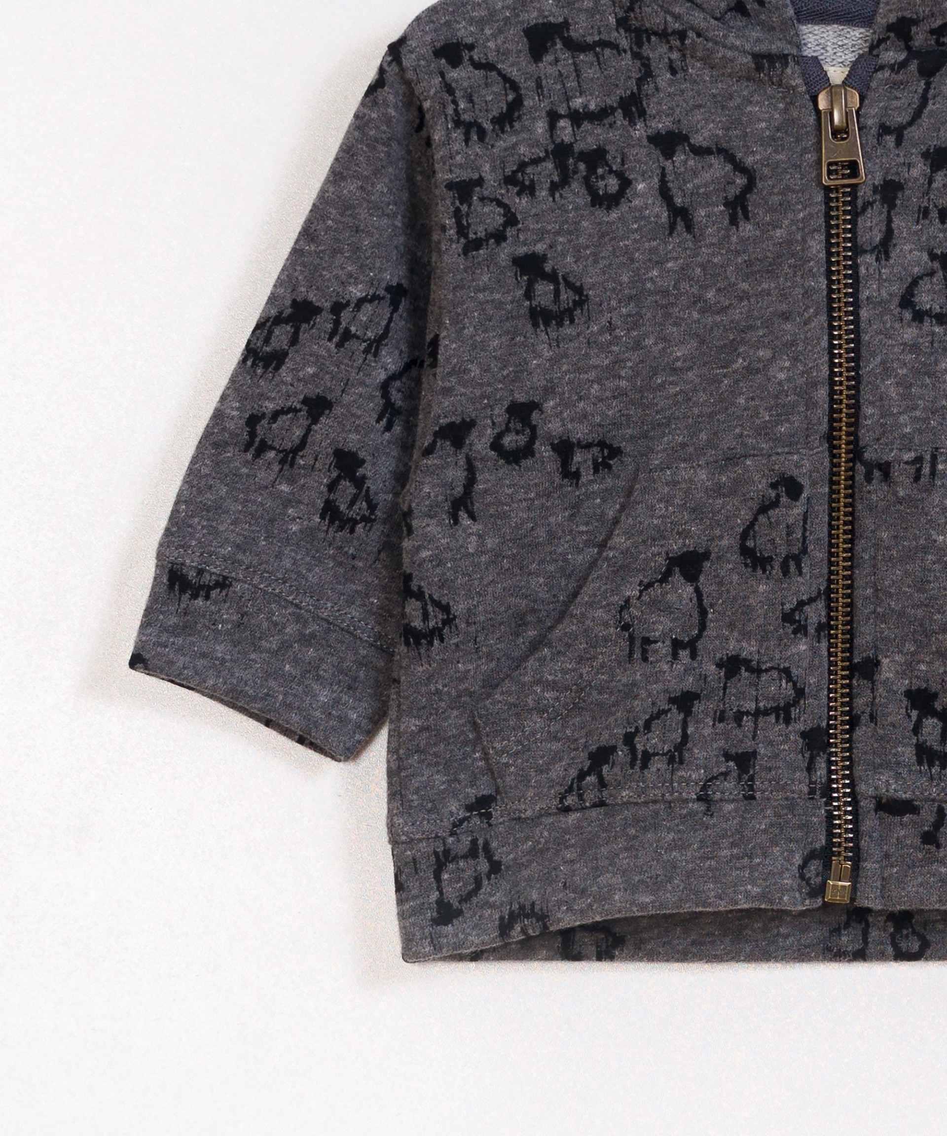 Casaco Felpa Estampado Capuz