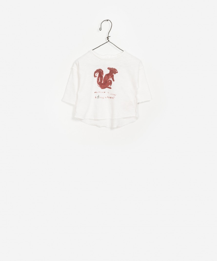 T-shirt de manga comprida com estampado localizado