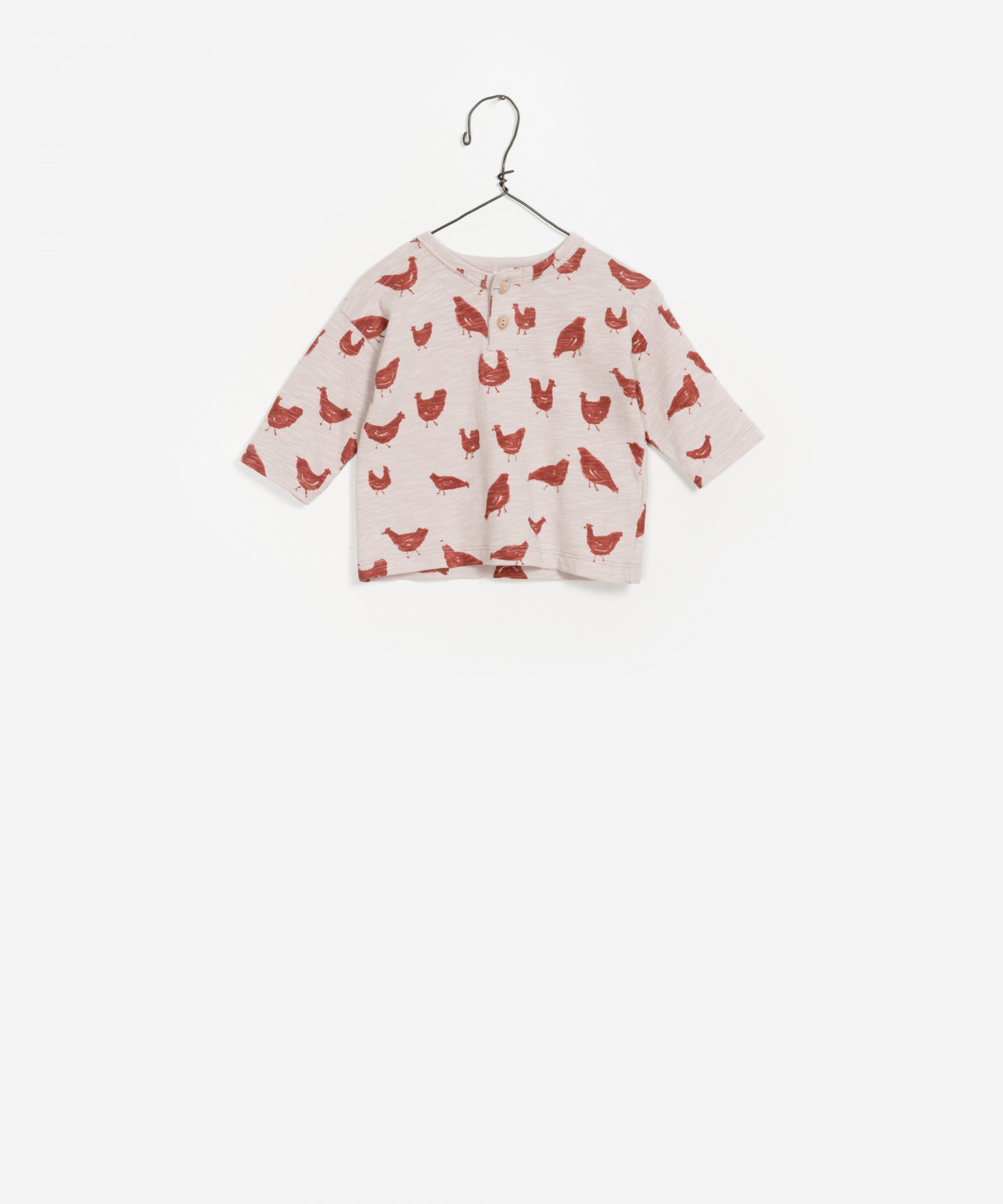 T-shirt 100% algodo orgnico manga comprida