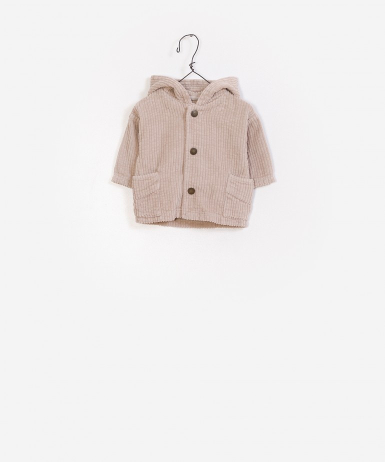 Casaco bombazine com capuz