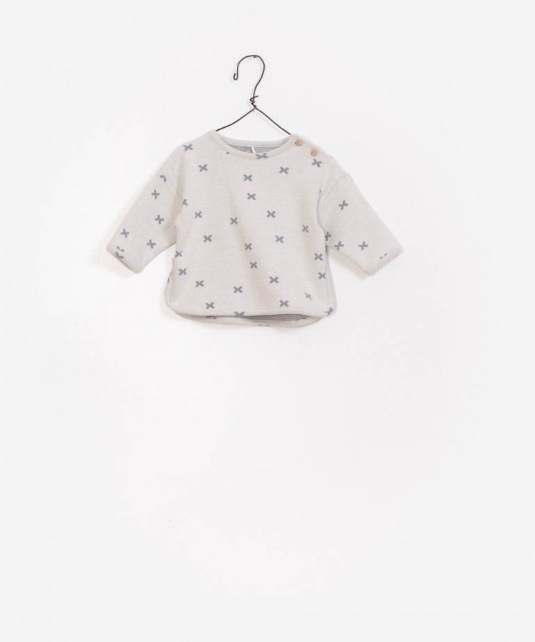 Camisola jacquard cardada