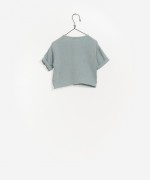 Camisa com relevo em algod�o org�nico