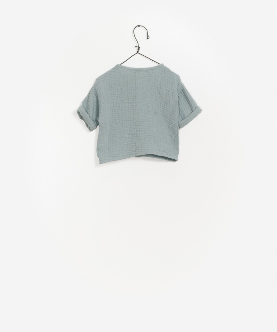 Camisa com relevo em algod�o org�nico