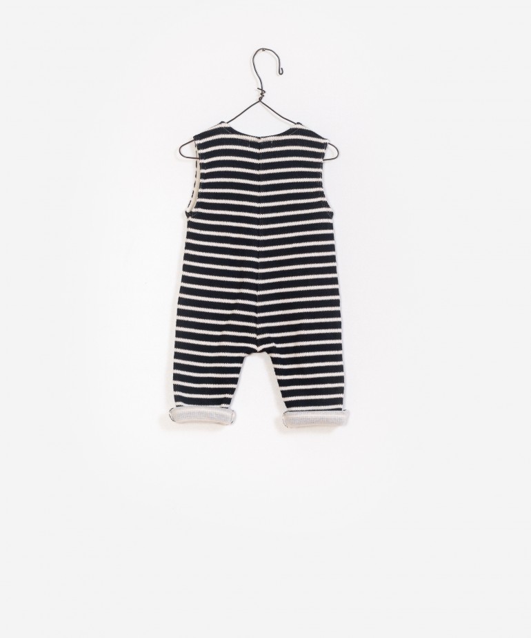 Striped Double Face Jumpsuit