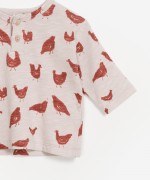 T-shirt 100% algodo orgnico manga comprida