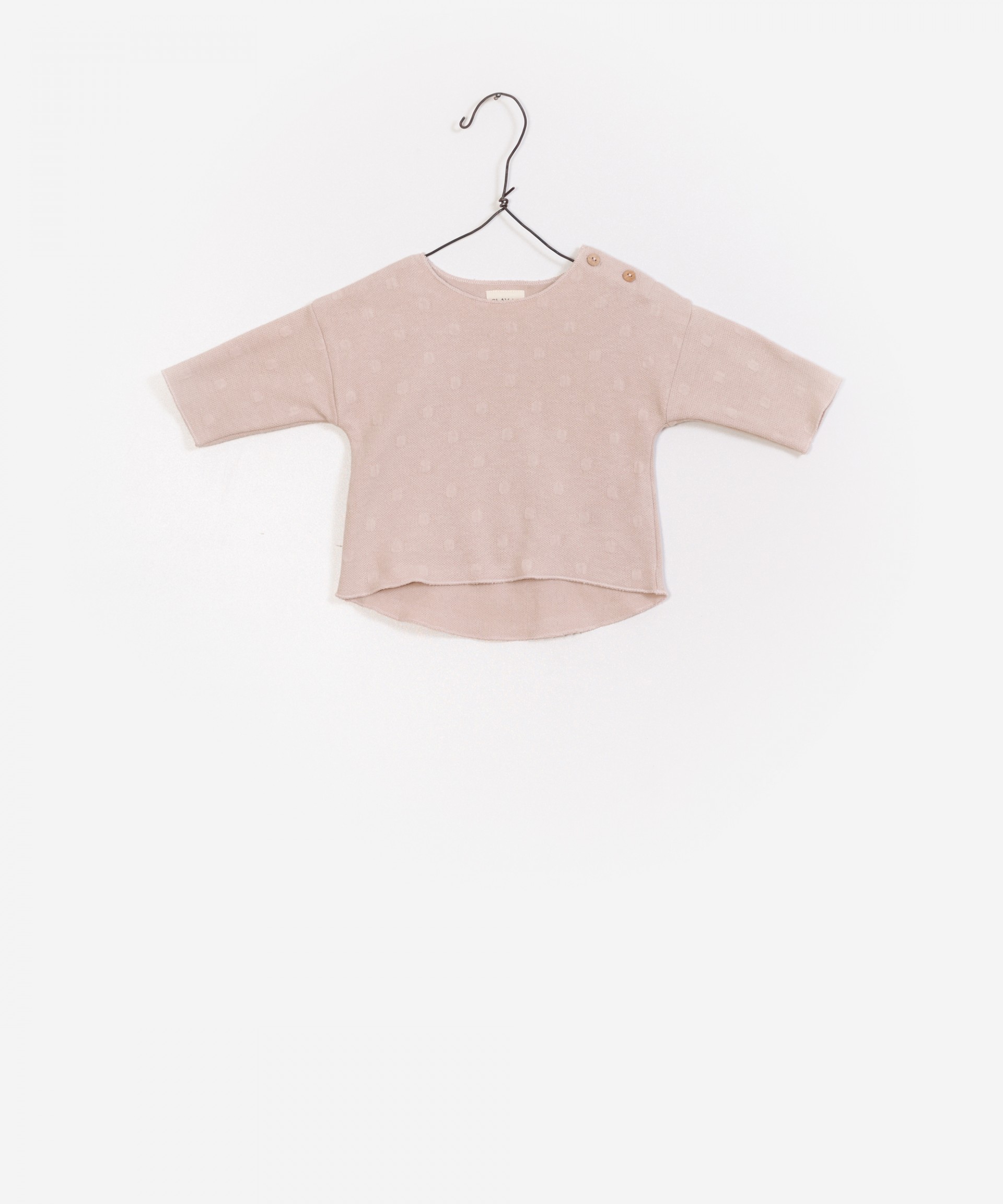 Camisola com relevo algod�o org�nico