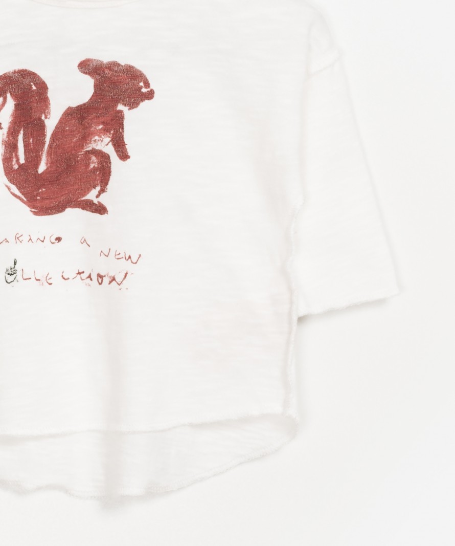 T-shirt de manga comprida com estampado localizado