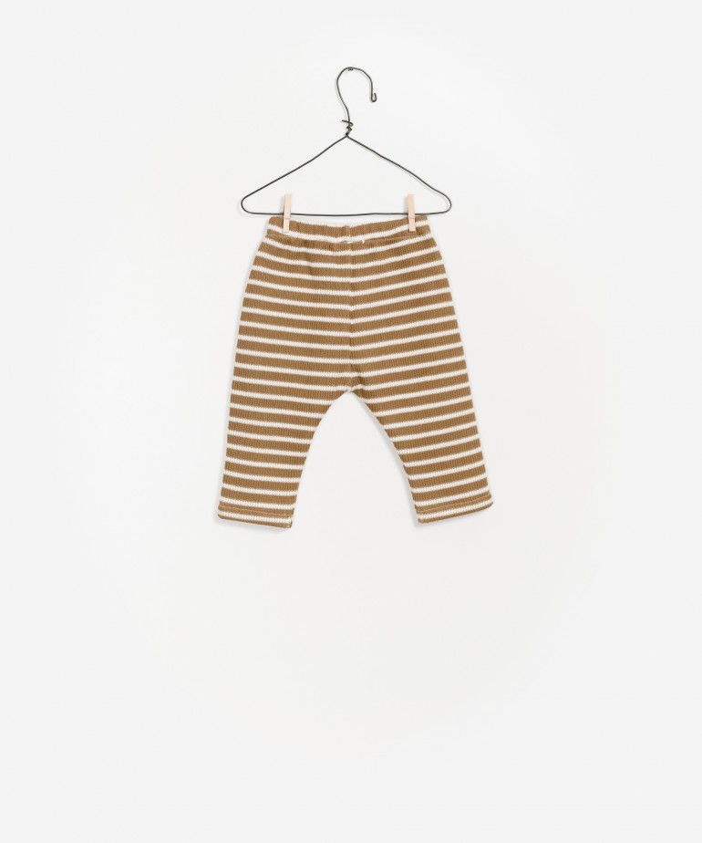 Striped Double Face Trousers