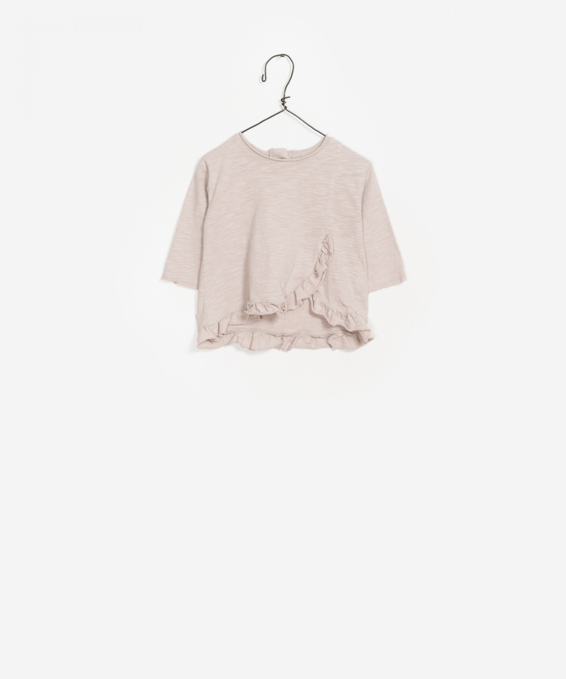 Ruffled Organic Cotton Sweater