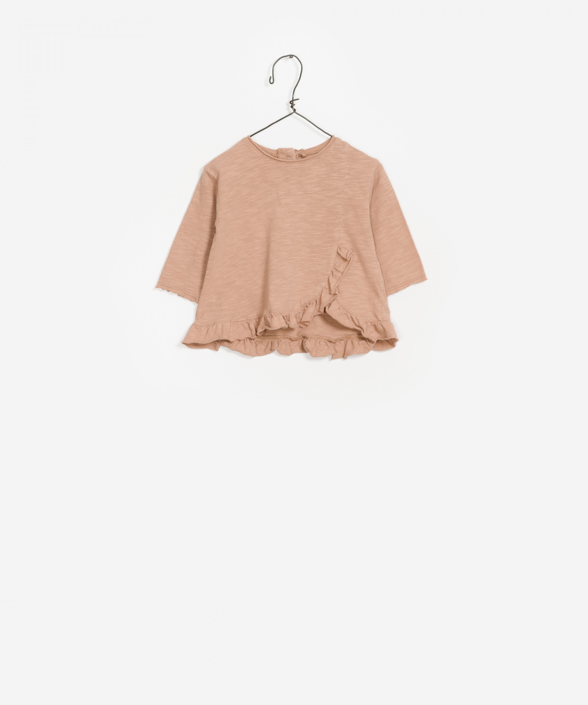 Ruffled Organic Cotton Sweater