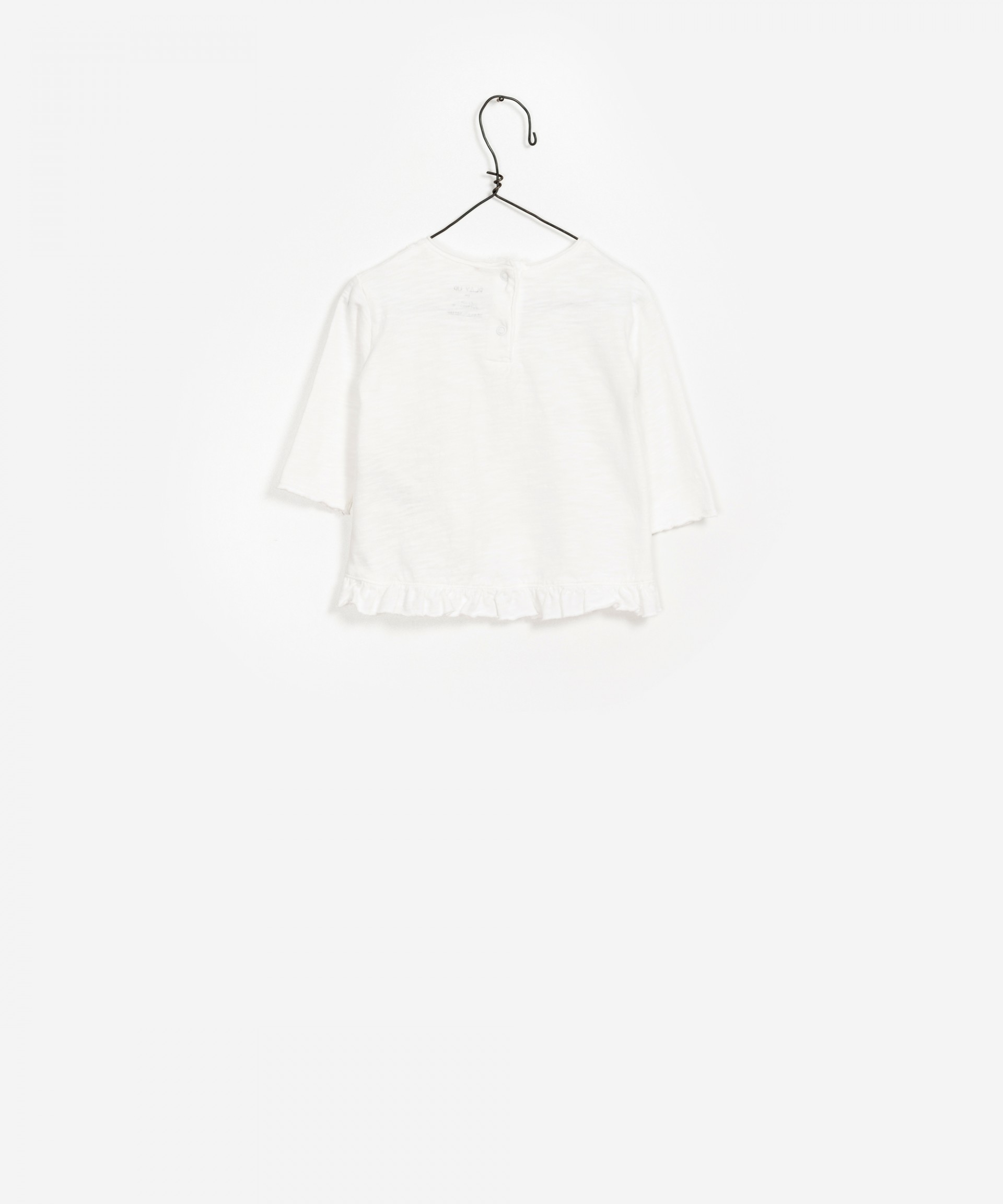 Ruffled Organic Cotton Sweater