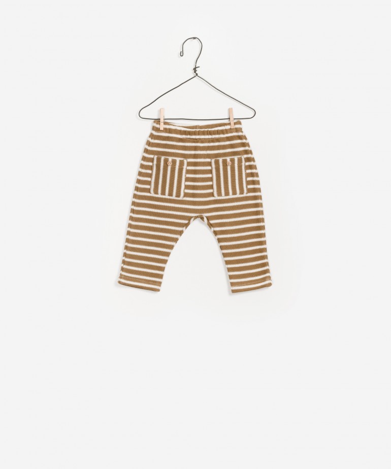Striped Double Face Trousers