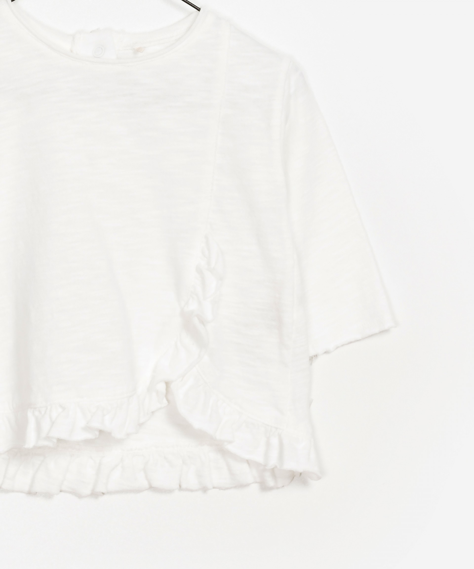 Ruffled Organic Cotton Sweater