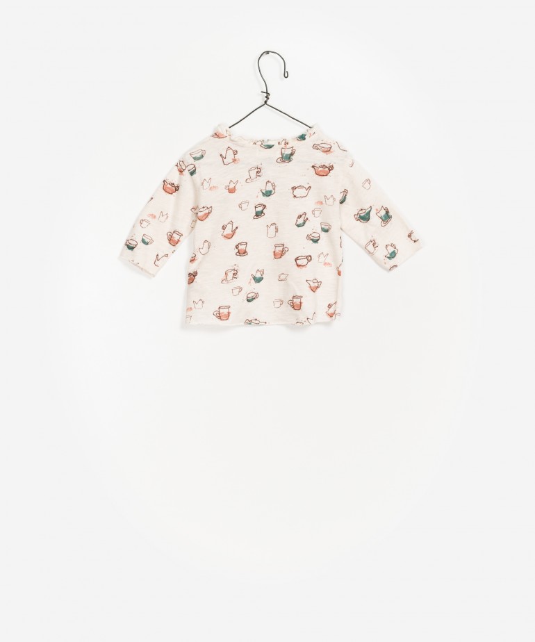 Printed Flam� Jersey LS T-shirt