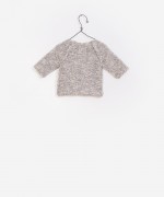 Camisola de tricot com costura exterior