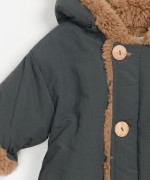 Parka para beb� forrada com capuz