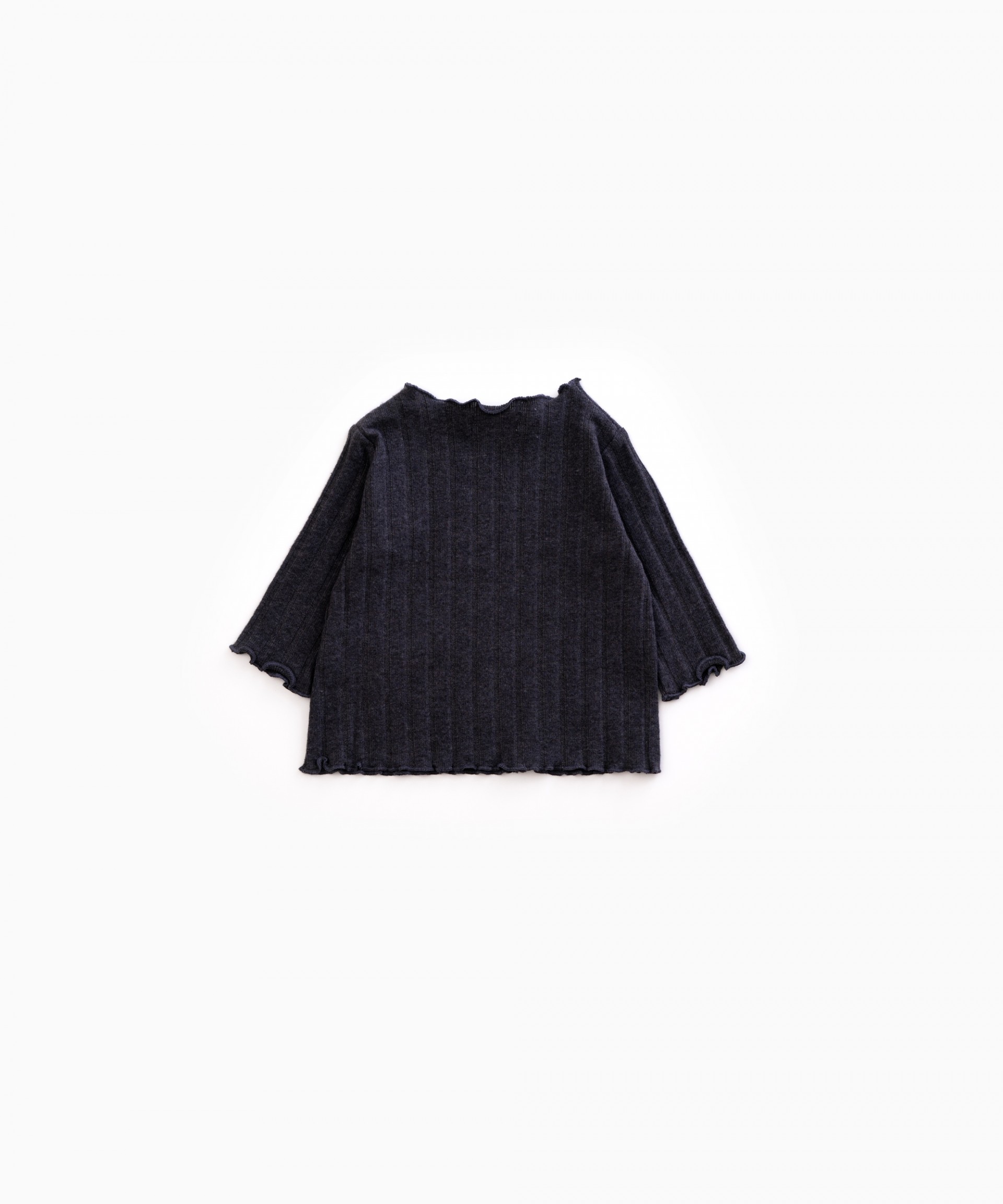 Ruffled Organic Cotton Sweater