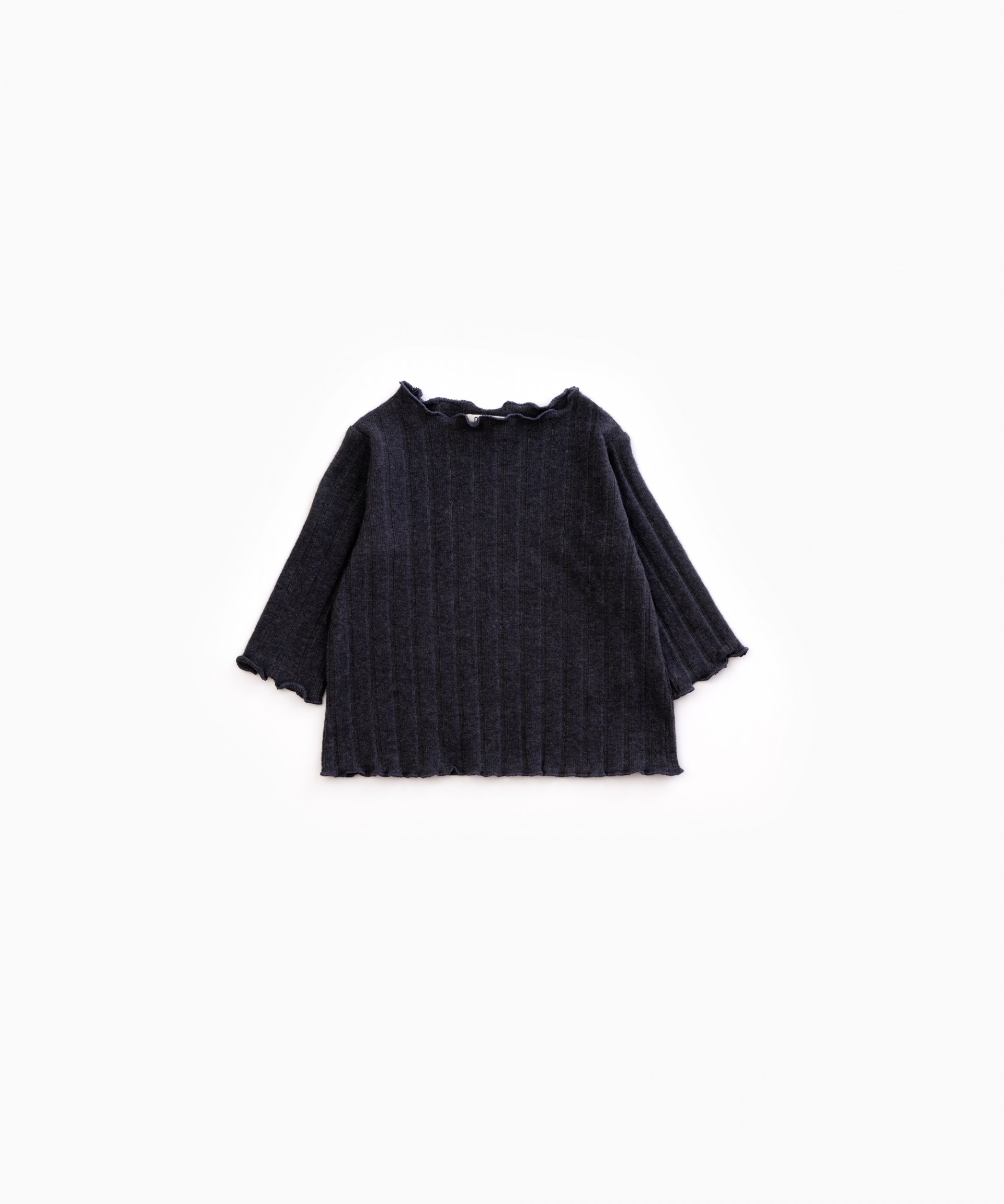 Ruffled Organic Cotton Sweater