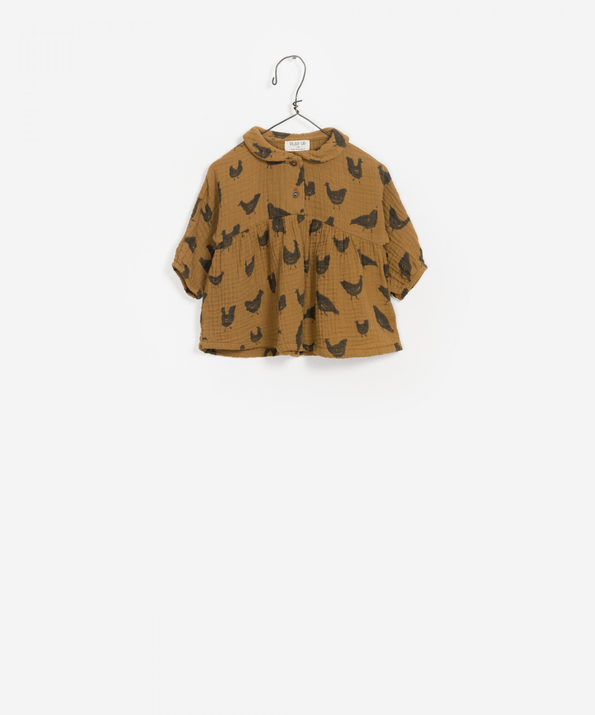 Printed Woven Tunic with collar