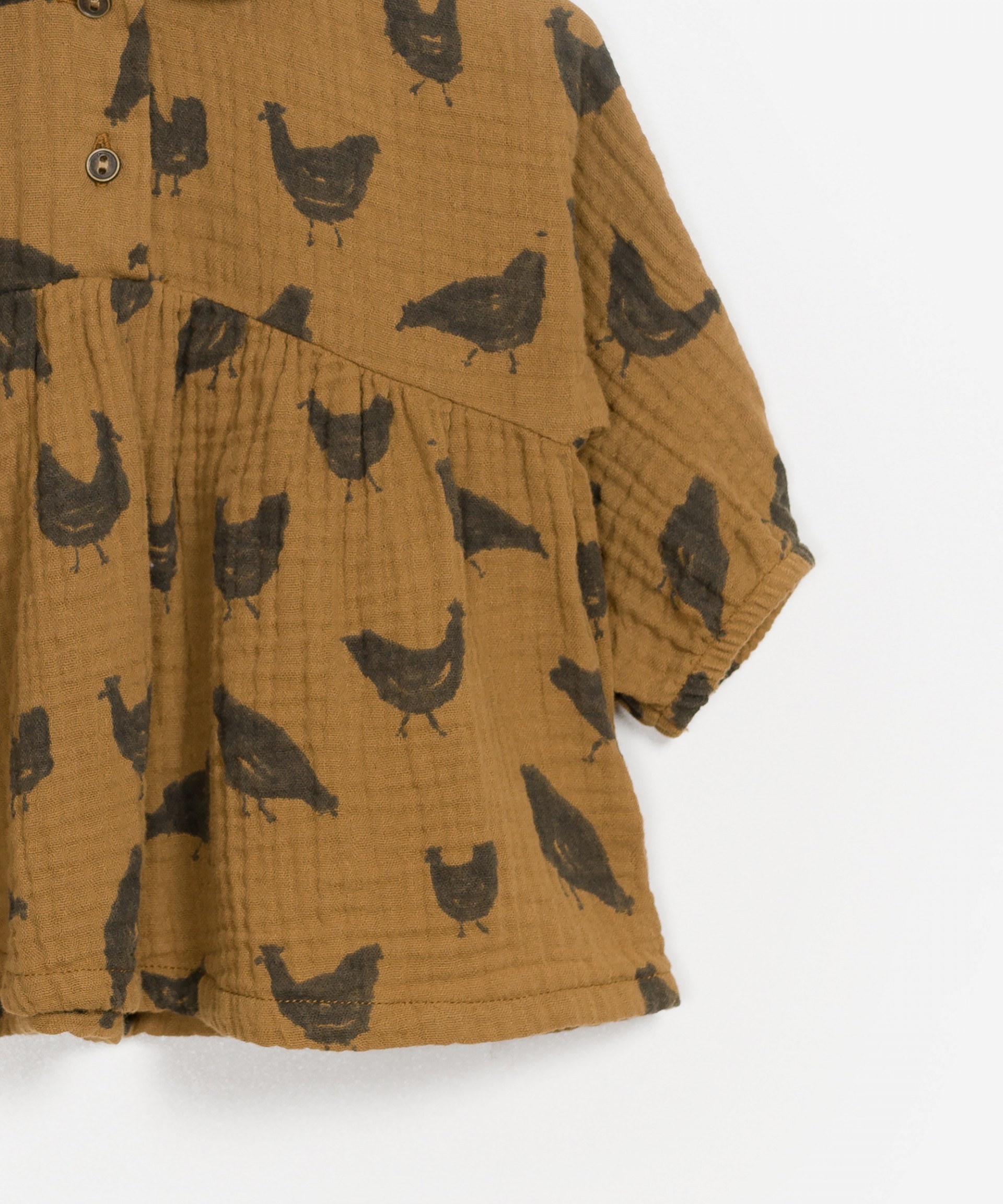 Printed Woven Tunic with collar