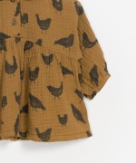 Printed Woven Tunic with collar