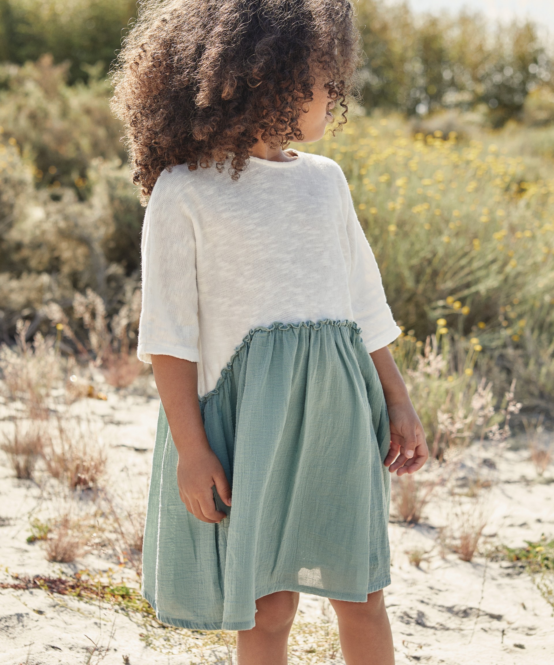 Vestido em malha e tecido | Weaving