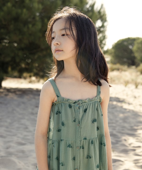 Vestido com estampado de sol