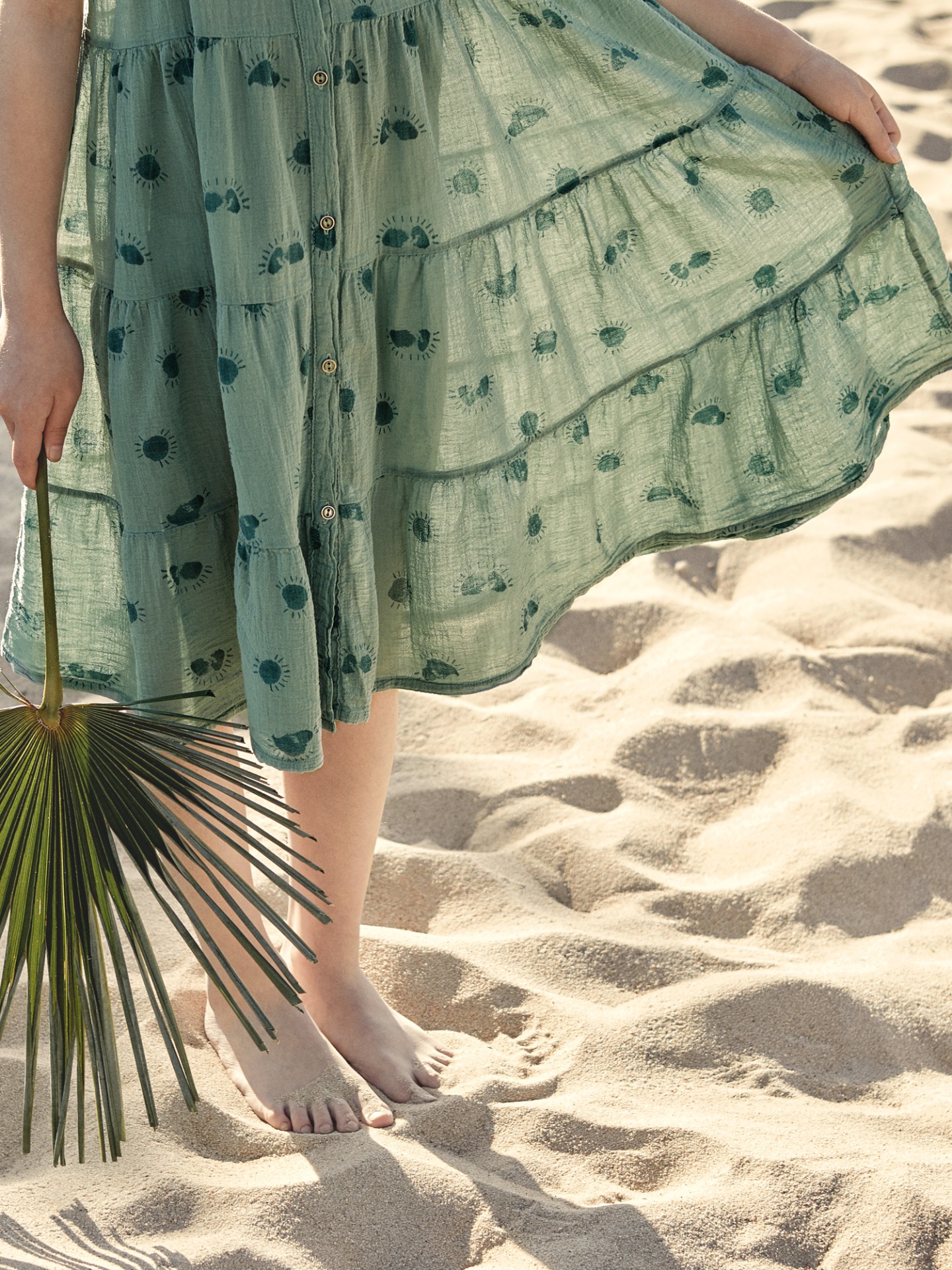 Vestido com estampado de sol